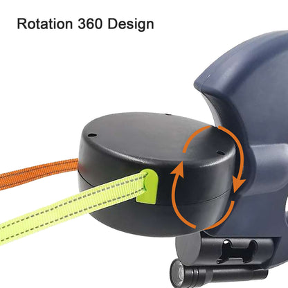 Anti Tangle Double Leash for two dogs, Tangle-Free Swivel, 3m Double-Headed Traction Rope