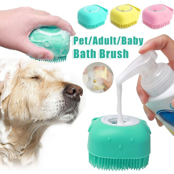 Silicone Brush For Dog Can Pour Shampoo